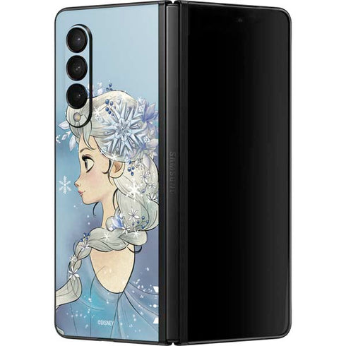 Disney Frozen Elsa Side Portrait Art Galaxy Z Fold3 5G Skin