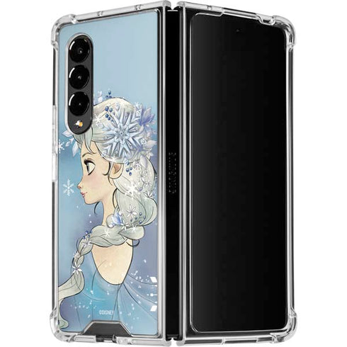 Disney Frozen Elsa Side Portrait Art Galaxy Z Fold4 5G Clear Case