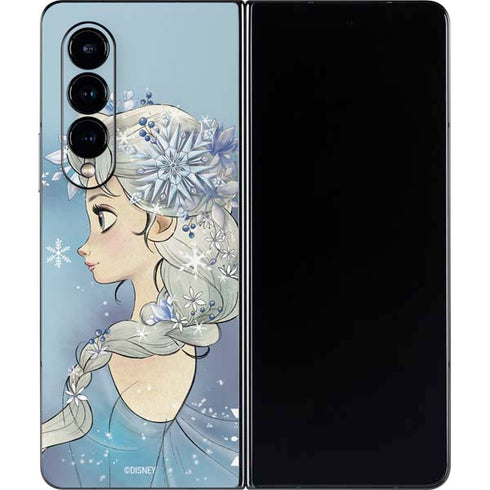 Disney Frozen Elsa Side Portrait Art Galaxy Z Fold4 5G Skin