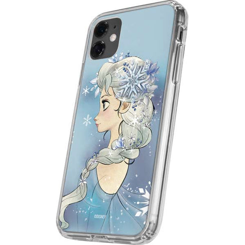 Disney Frozen Elsa Side Portrait Art iPhone 11 Clear Case
