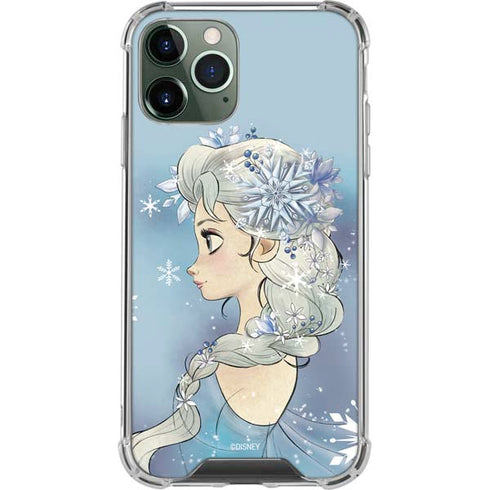 Disney Frozen Elsa Side Portrait Art iPhone 11 Pro Max Clear Case