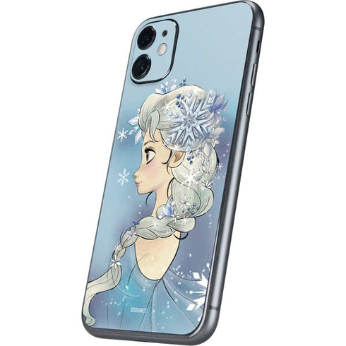 Disney Frozen Elsa Side Portrait Art iPhone 11 Skin