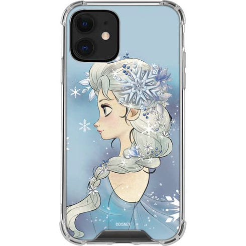 Disney Frozen Elsa Side Portrait Art iPhone 12 Clear Case