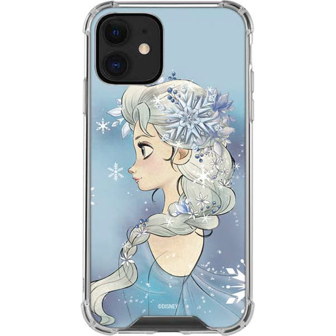 Disney Frozen Elsa Side Portrait Art iPhone 12 Mini Clear Case