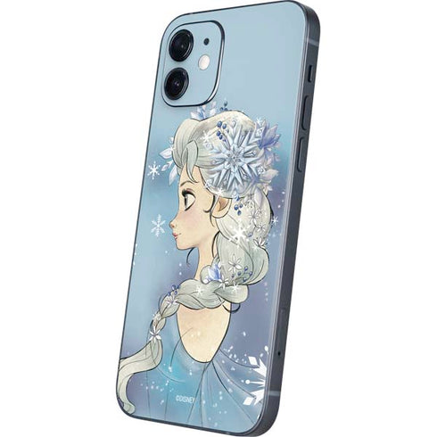 Disney Frozen Elsa Side Portrait Art iPhone 12 Mini Skin