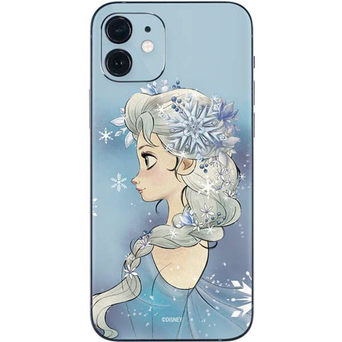 Disney Frozen Elsa Side Portrait Art iPhone 12 Skin