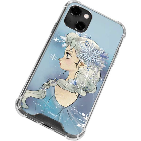 Disney Frozen Elsa Side Portrait Art iPhone 14 Clear Case