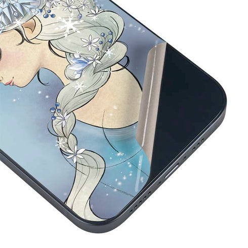 Disney Frozen Elsa Side Portrait Art iPhone 15 Plus Skin