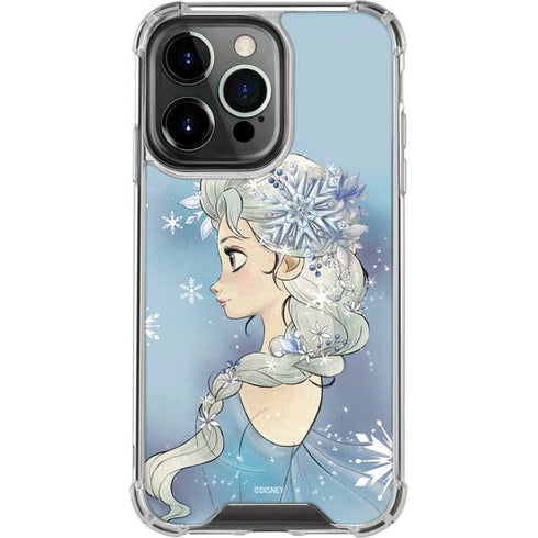 Disney Frozen Elsa Side Portrait Art iPhone 14 Pro Clear Case