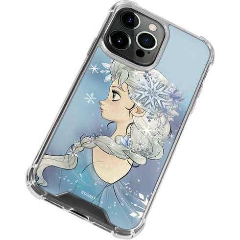 Disney Frozen Elsa Side Portrait Art iPhone 14 Pro Clear Case