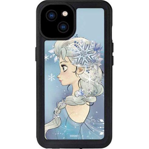 Disney Frozen Elsa Side Portrait Art iPhone 15 Plus Waterproof Case