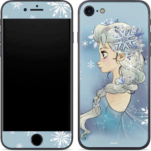 Disney Frozen Elsa Side Portrait Art iPhone 8 Skin