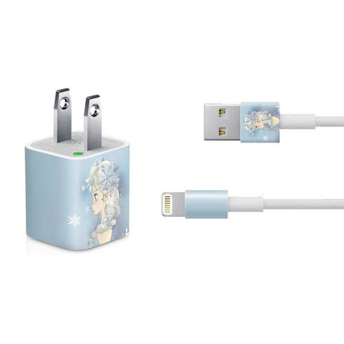 Disney Frozen Elsa Side Portrait Art iPhone Charger (5W USB) Skin