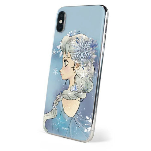 Disney Frozen Elsa Side Portrait Art iPhone X Skin