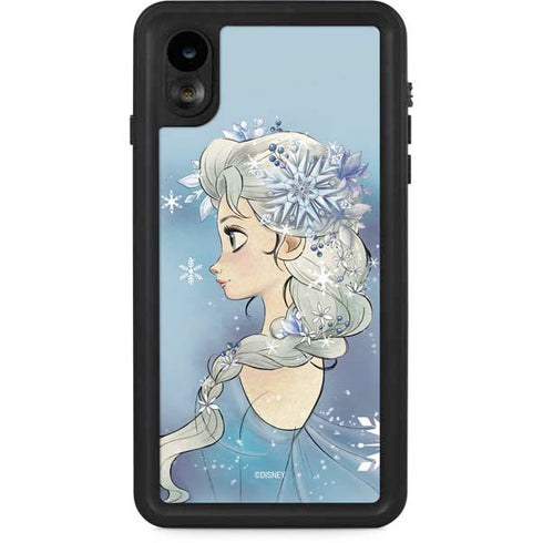 Disney Frozen Elsa Side Portrait Art iPhone XR Waterproof Case