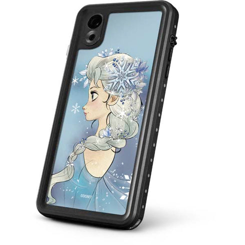 Disney Frozen Elsa Side Portrait Art iPhone XR Waterproof Case