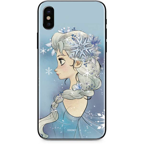 Disney Frozen Elsa Side Portrait Art iPhone XS Skin