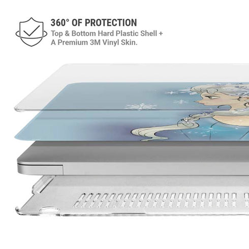Disney Frozen Elsa Side Portrait Art MacBook Air 15in (2023-2025) Case plus Skin
