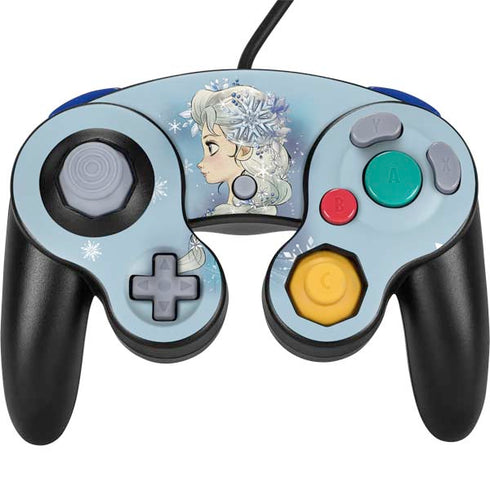 Disney Frozen Elsa Side Portrait Art Nintendo GameCube Controller Skin
