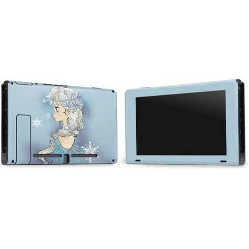 Disney Frozen Elsa Side Portrait Art Nintendo Switch Bundle Skin