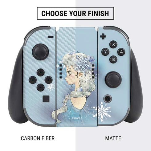 Disney Frozen Elsa Side Portrait Art Nintendo Switch Bundle Skin