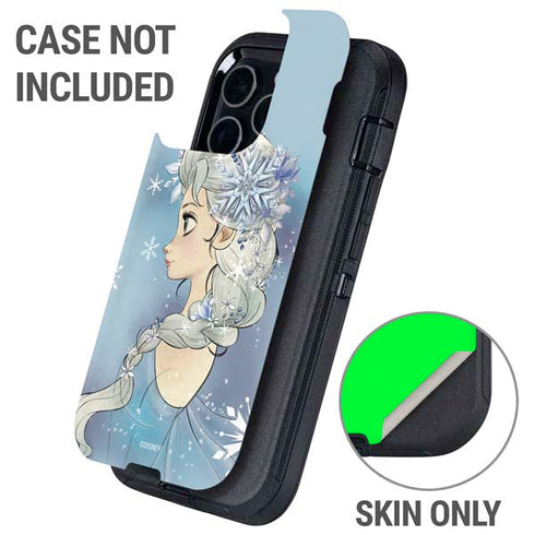Disney Frozen Elsa Side Portrait Art Otterbox Defender iPhone Skin
