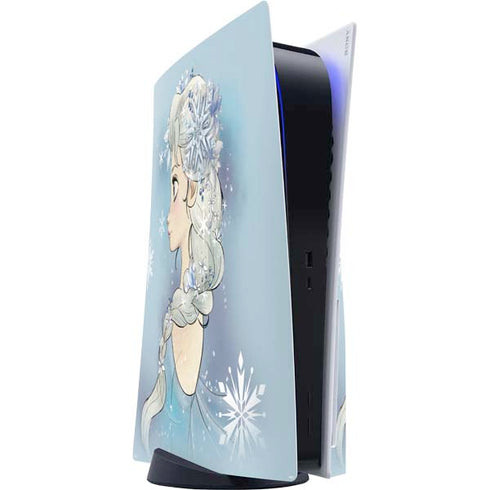 Disney Frozen Elsa Side Portrait Art PS5 Console Skin