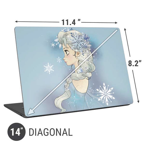 Disney Frozen Elsa Side Portrait Art Universal Laptop 14in (11.4 x 8.2in) Skin