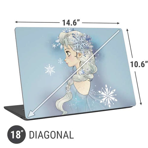 Disney Frozen Elsa Side Portrait Art Universal Laptop 18in (14.6 x 10.6in) Skin