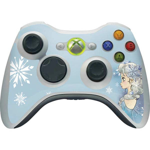 Disney Frozen Elsa Side Portrait Art Xbox 360 Wireless Controller Skin