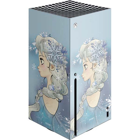 Disney Frozen Elsa Side Portrait Art Xbox Series X Console Skin