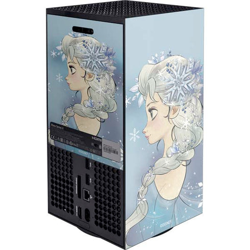 Disney Frozen Elsa Side Portrait Art Xbox Series X Console Skin
