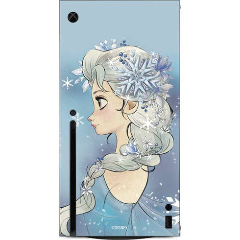 Disney Frozen Elsa Side Portrait Art Xbox Series X Console Skin