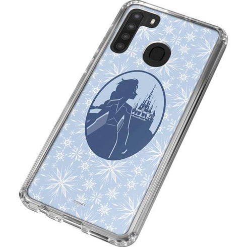 Disney Frozen II Elsa Silhouette Galaxy A21 Clear Case