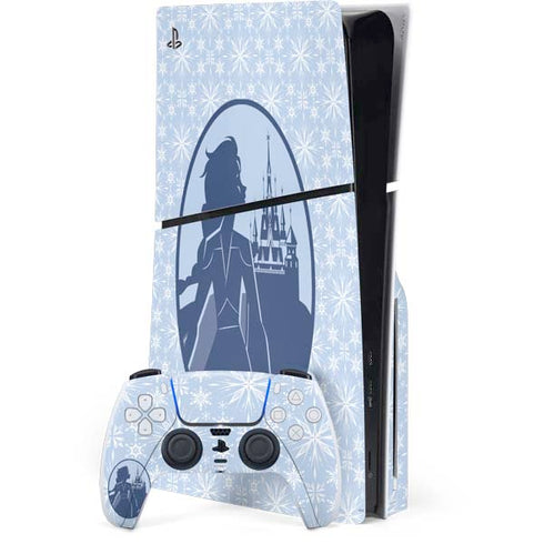 Disney Frozen II Elsa Silhouette PS5 Slim Disk Bundle Skin