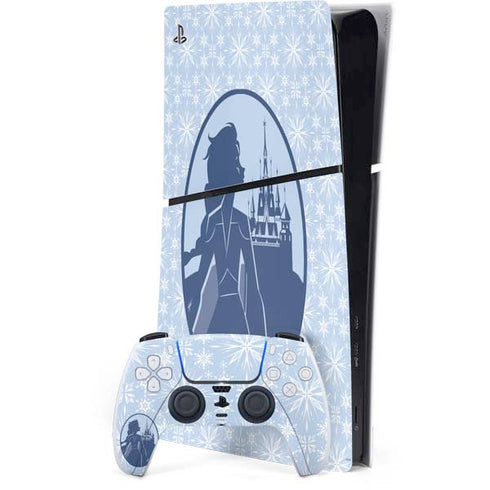 Disney Frozen II Elsa Silhouette PS5 Slim Digital Edition Console Skin
