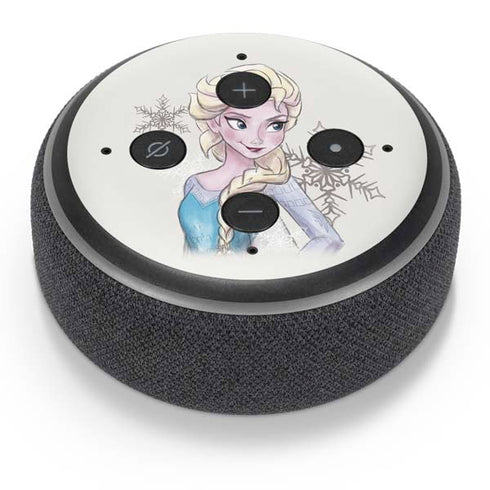 Disney Frozen Elsa Snowflakes Art Amazon Echo Dot Skin