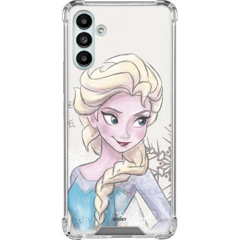 Disney Frozen Elsa Snowflakes Art Galaxy A13 5G Clear Case