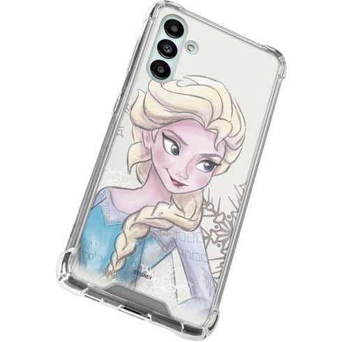 Disney Frozen Elsa Snowflakes Art Galaxy A13 5G Clear Case