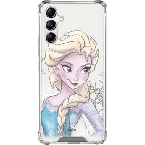 Disney Frozen Elsa Snowflakes Art Galaxy A15 5G Clear Case
