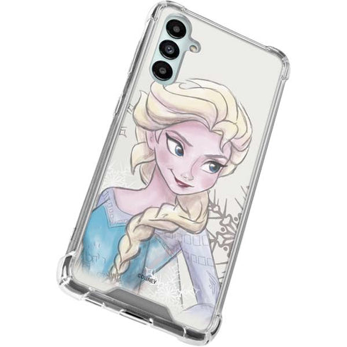Disney Frozen Elsa Snowflakes Art Galaxy A15 5G Clear Case