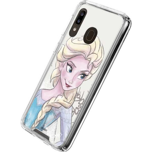 Disney Frozen Elsa Snowflakes Art Galaxy A30 Clear Case
