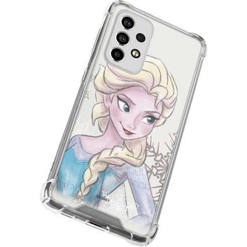 Disney Frozen Elsa Snowflakes Art Galaxy A53 5G Clear Case