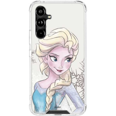 Disney Frozen Elsa Snowflakes Art Galaxy A54 5G Clear Case