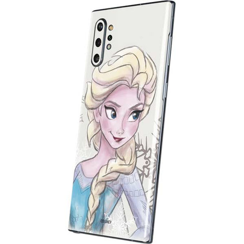 Disney Frozen Elsa Snowflakes Art Galaxy Note 10 Plus Skin