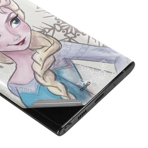 Disney Frozen Elsa Snowflakes Art Galaxy Note 10 Plus Skin