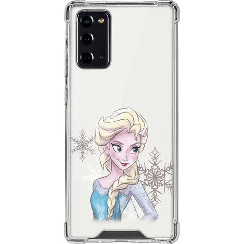 Disney Frozen Elsa Snowflakes Art Galaxy Note20 5G Clear Case