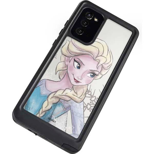 Disney Frozen Elsa Snowflakes Art Galaxy Note20 5G Waterproof Case