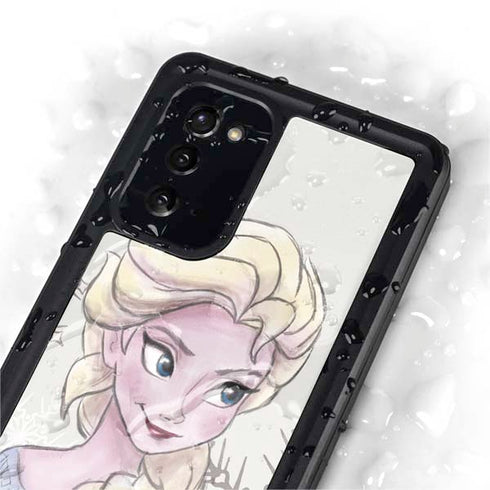 Disney Frozen Elsa Snowflakes Art Galaxy Note20 5G Waterproof Case