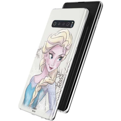 Disney Frozen Elsa Snowflakes Art Galaxy S10 Skin